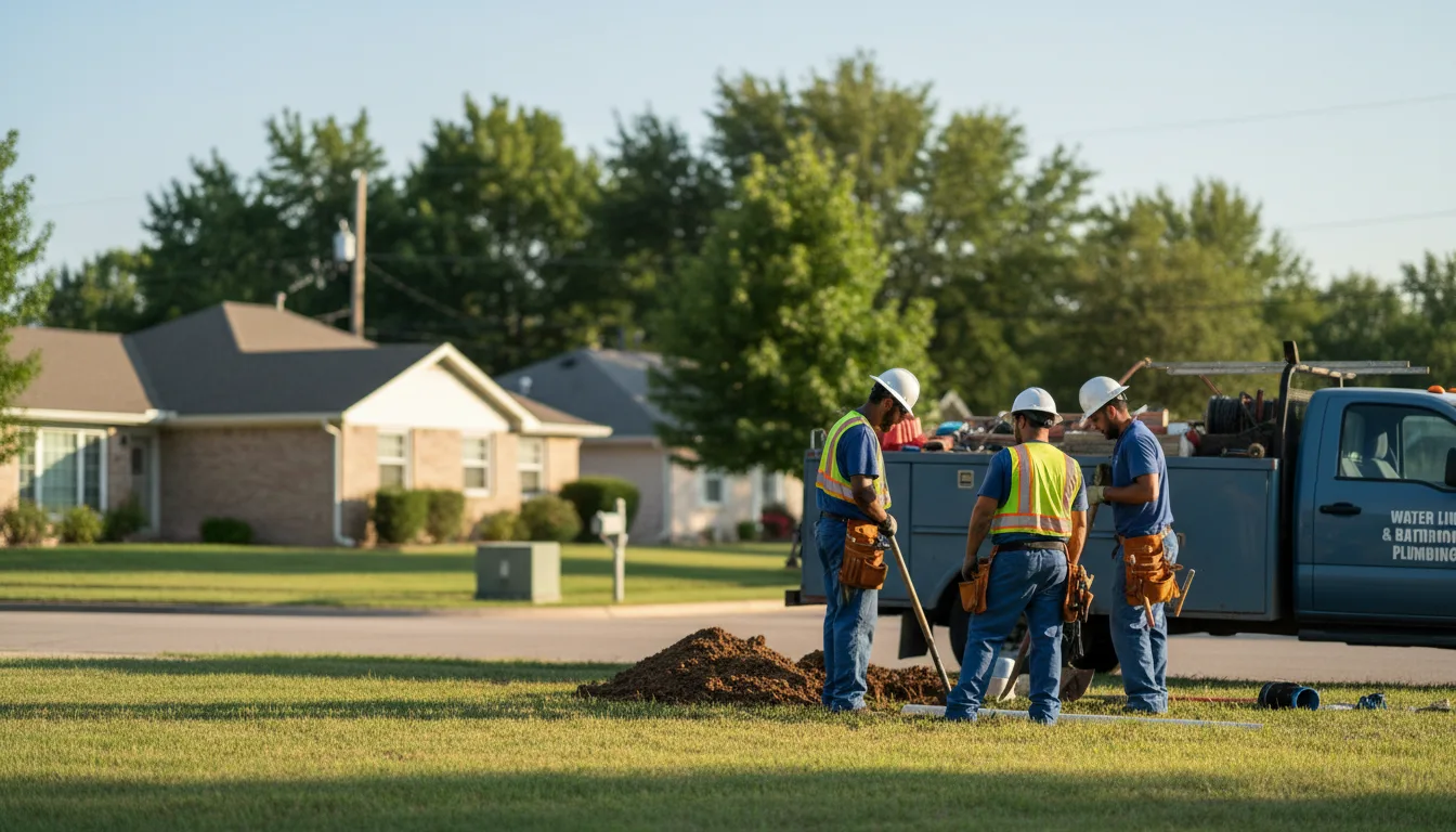 Residential water line and bathroom plumbing service in Miami, MO